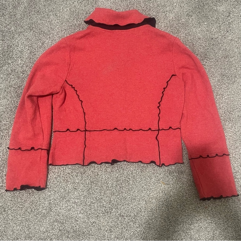 Vintage Bets by Canvasback Button Front Cardigan Sweater Wmns Small Wool Blend - Picture 5 of 5
